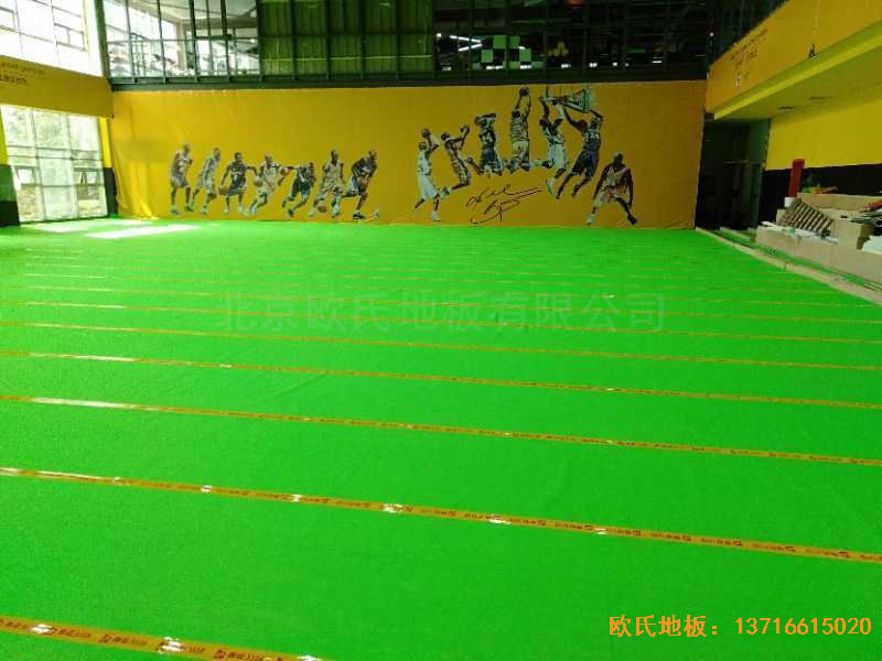 江苏扬州海兰德琼花篮球馆运动地板安装案例