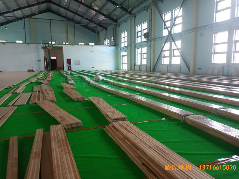 青海西宁市城西区新宁路18号中国科学院体育木地板施工案例