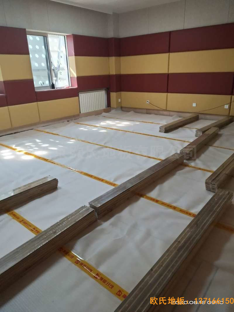 北京中国矿业大学附属中学运动地板铺设案例