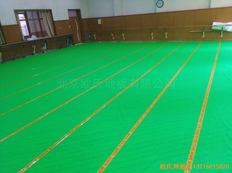 北京舞蹈学院体育木地板铺设案例