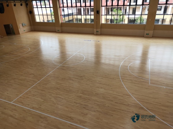 学校体育运动地板施工队1