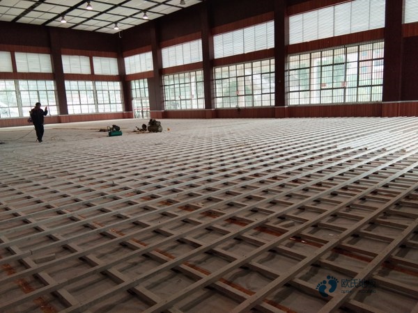 学校运动型木地板施工步骤1