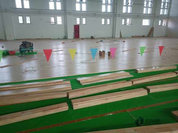 质量好篮球馆地板施工方案2